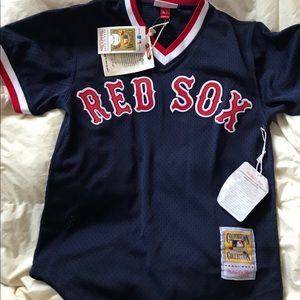 NWT Boston Red Sox Jersey #9 navy blue SM